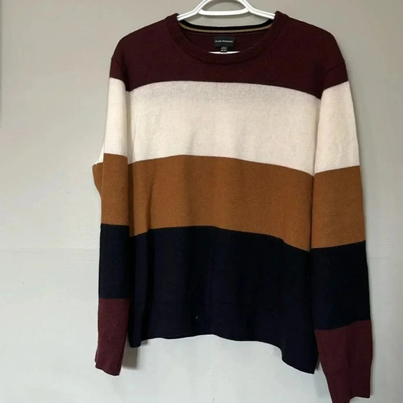 [XL]Club Monaco Wool Color  Block Stripes Crew Neck Sweater-NWOT - Picture 4 of 9